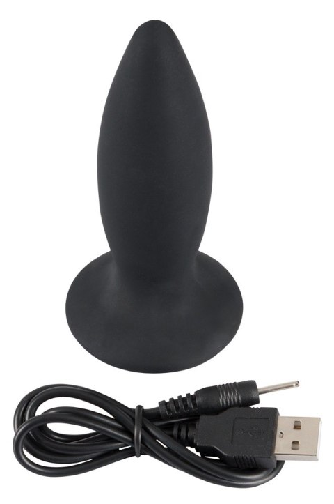 Korek analny silikonowy z wibracjami 7trybów 11cm Black Velvets Korek analny silikonowy z wibracjami 7trybów 11cm Black Velvets