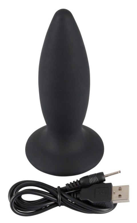 Korek analny silikonowy z wibracjami 7trybów 12cm Black Velvets Korek analny silikonowy z wibracjami 7trybów 12cm Black Velvets