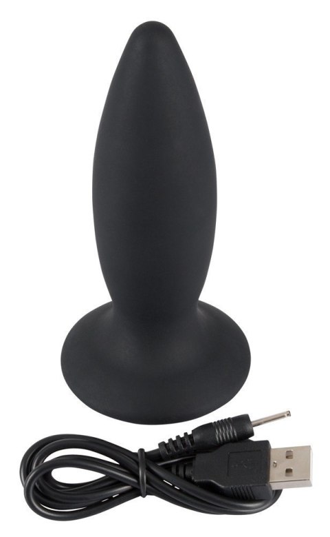 Korek analny silikonowy z wibracjami 7trybów 12cm Black Velvets Korek analny silikonowy z wibracjami 7trybów 12cm Black Velvets