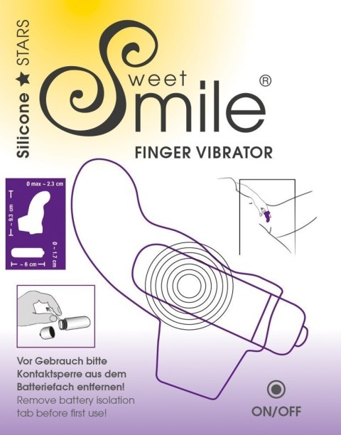 Wibrator na palec masażer łechtaczki punkt G 9cm Sweet Smile Wibrator na palec masażer łechtaczki punkt G 9cm Sweet Smile