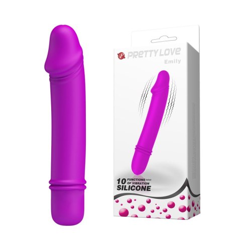 Mały realistyczny wibrator jak mini penis 12cm 10 trybów Pretty Love