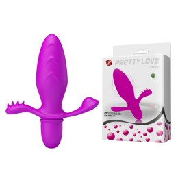 Wibrator analny - plug wibrujący silikon fiolet 13 cm Pretty Love