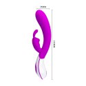 Wibrator z króliczkiem masażerem łechtaczki 21cm USB Pretty Love