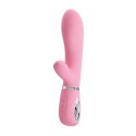 Wibrator punkt G łechtaczka wagina królik 20cm USB 7 trybów różowy Pretty Love