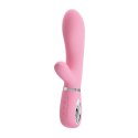 Wibrator punkt G łechtaczka wagina królik 20cm USB 7 trybów różowy Pretty Love