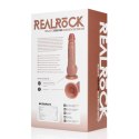 Vibrating Regular Straight Cock with Balls - 7" / 18 cm - Tan RealRock