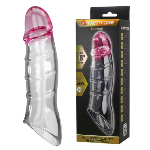 Pretty Love Penis Sleeve - Damell Clear Pink Pretty Love