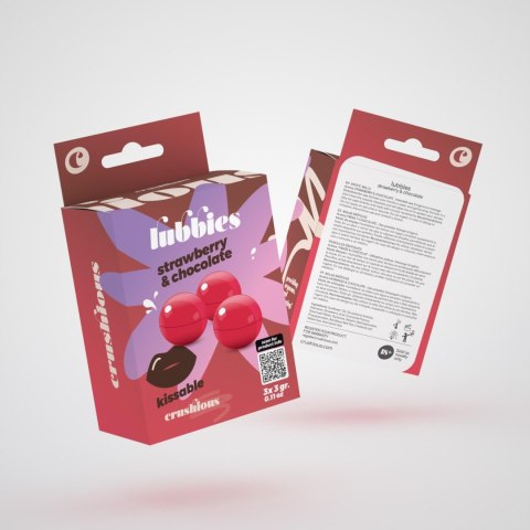 CRUSHIOUS LUBBIES KISSABLE OIL BALLS STRAWBERRY & CHOCOLATE Crushious
