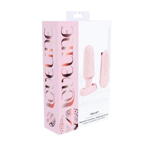 Velvet - Remote Control Vibrating Plug - Pink Loveline
