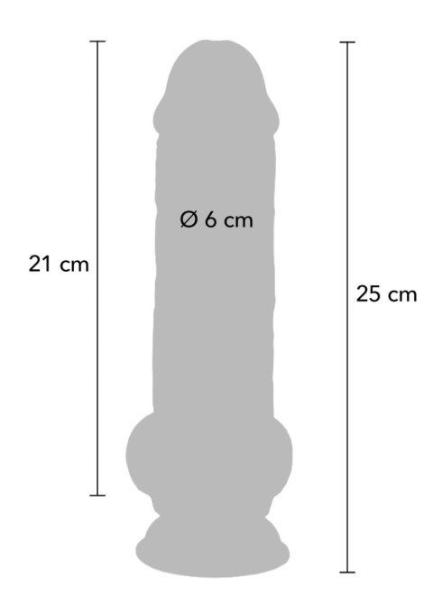Deluxe Dual Density Thick Dildo TPE 25 cm TOYJOY