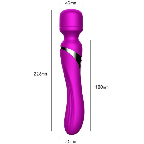 Masażer łechtaczki wibrator 2 końcówki 7trybów 22cm Boss Series Fox Masażer łechtaczki wibrator 2 końcówki 7trybów 22cm Boss Series Fox