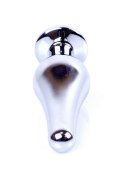 Stalowy korek analny plug do anusa kryształek 9cm biały Boss Series HeavyFun