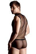 Net set - shirt and thong - black M/L SoftLine Collection