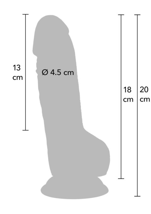 Realistic Dildo PVC 18 cm Hidden Desire