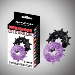 Cockdriller 2 pack black / purple 2 pack cockring 5 cm x 1,6 cm Power Escorts