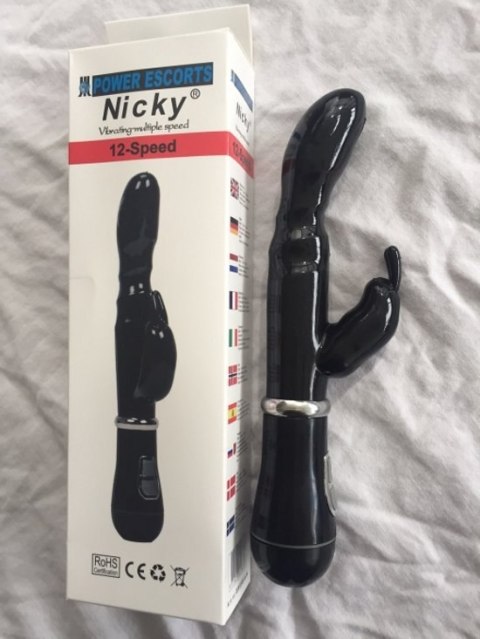 Nicky black 14 speed g spot vibrating 22 cm Power Escorts