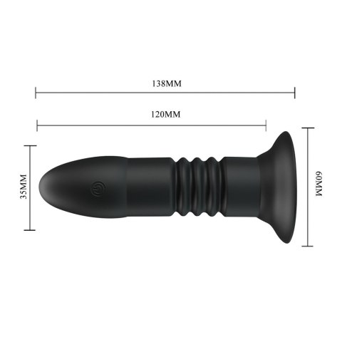 MR PLAY - VIBRATING ANAL PLUG 4 vibrations 4 thrusting Remote Control Mr. Play