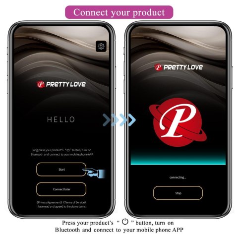PRETTY LOVE - August, Mobile APP Long-distance Control 12 vibration functions, ABS Silicone, USB rechargeable Pretty Love