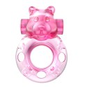 Vibrating Bear Cock Ring - Pink BAILE