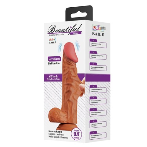 Baile Beautiful Encounter RealDeal Vibrating Dildo 9.4" BAILE
