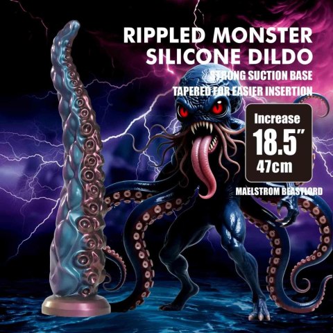 Power Monsters Maelstrom Beastlord - 47 cm Rippled Monster Silicone Dildo Power