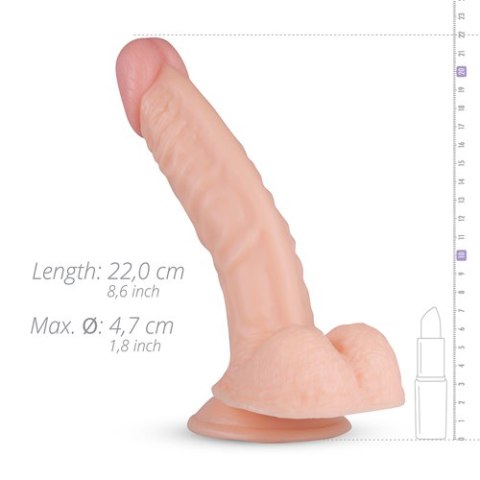 Dildo realistyczne penis z przyssawką jądrami 22cm Easytoys Dildo realistyczne penis z przyssawką jądrami 22cm Easytoys
