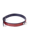 Fetish Boss Series Collar with crystals 2 cm Red Line Fetish Boss Series