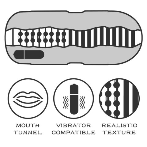Masturbator wibrujący Lovetoy Sex In A Can usta 16 cm Lovetoy