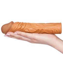 Przedłużka na penisa Lovetoy TPE brązowa 18 cm Lovetoy