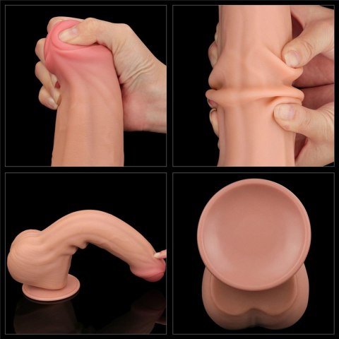 Dildo dwuwarstwowe Lovetoy Sliding Skin 11,5 cala Lovetoy