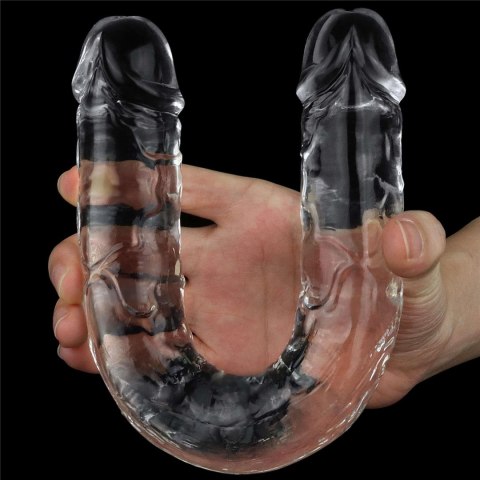 Dildo podwójne Lovetoy przezroczyste 30 cm Lovetoy