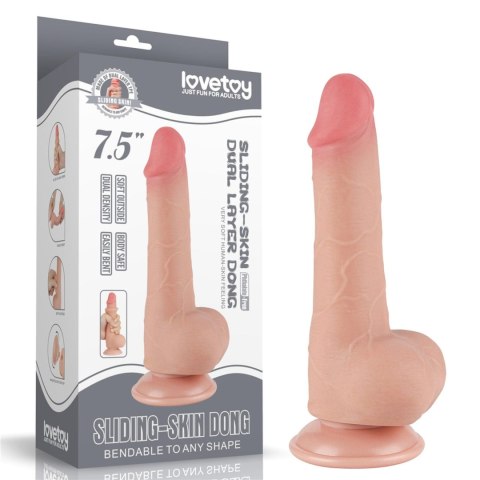 Dildo realistyczne Lovetoy TPE dwuwarstwowe 7,5 cala Lovetoy