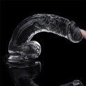 Dildo realistyczne Lovetoy przezroczyste TPE 19 cm Lovetoy