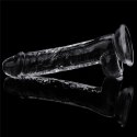 Dildo realistyczne Lovetoy przezroczyste TPE 19 cm Lovetoy