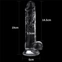Dildo realistyczne Lovetoy przezroczyste TPE 19 cm Lovetoy