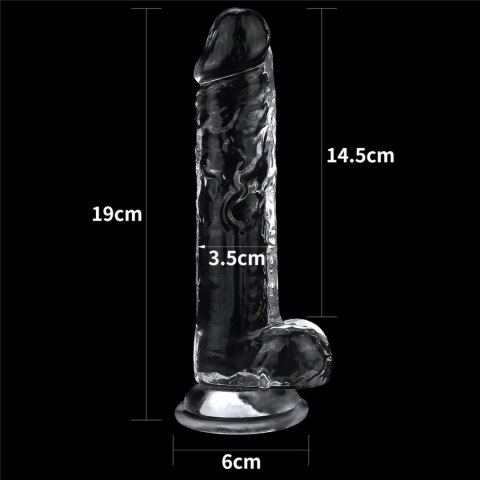Dildo realistyczne Lovetoy przezroczyste TPE 19 cm Lovetoy