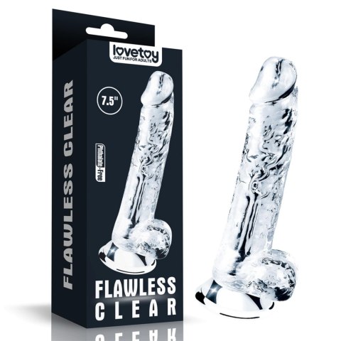 Dildo realistyczne Lovetoy przezroczyste TPE 19 cm Lovetoy