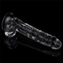 Dildo realistyczne Lovetoy przezroczyste TPE 19 cm Lovetoy