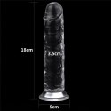 Dildo realistyczne Lovetoy przezroczysty TPE 18 cm Lovetoy