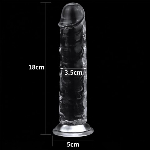 Dildo realistyczne Lovetoy przezroczysty TPE 18 cm Lovetoy