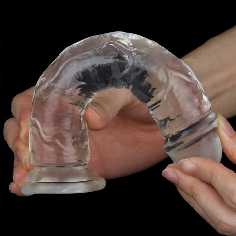 Dildo realistyczne Lovetoy przezroczysty TPE 18 cm Lovetoy
