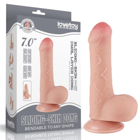 Dildo realistyczne dwuwarstwowe Lovetoy 7 cali Lovetoy