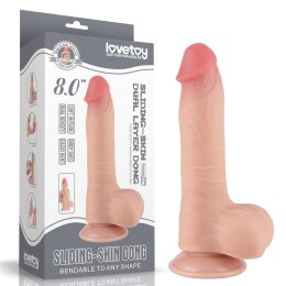 Dildo realistyczne dwuwarstwowe Lovetoy 8 cali Lovetoy