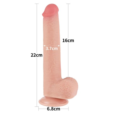 Dildo realistyczne dwuwarstwowe Lovetoy 9 cali Lovetoy