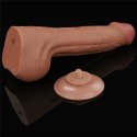 Dildo realistyczne dwuwarstwowe Lovetoy brązowe 11,5 cala Lovetoy