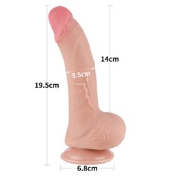 Dildo realistyczne z przesuwaną skórą Lovetoy 7,5 cala Lovetoy