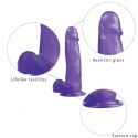 Dildo żelowe Lovetoy fioletowe 20 cm z przyssawką Lovetoy