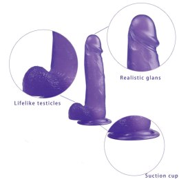 Dildo żelowe Lovetoy fioletowe 20 cm z przyssawką Lovetoy