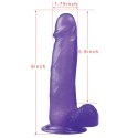 Dildo żelowe Lovetoy fioletowe 20 cm z przyssawką Lovetoy