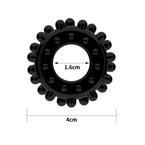 Pierścień erekcyjny Lovetoy Power Plus TPE czarny 4 cm Lovetoy